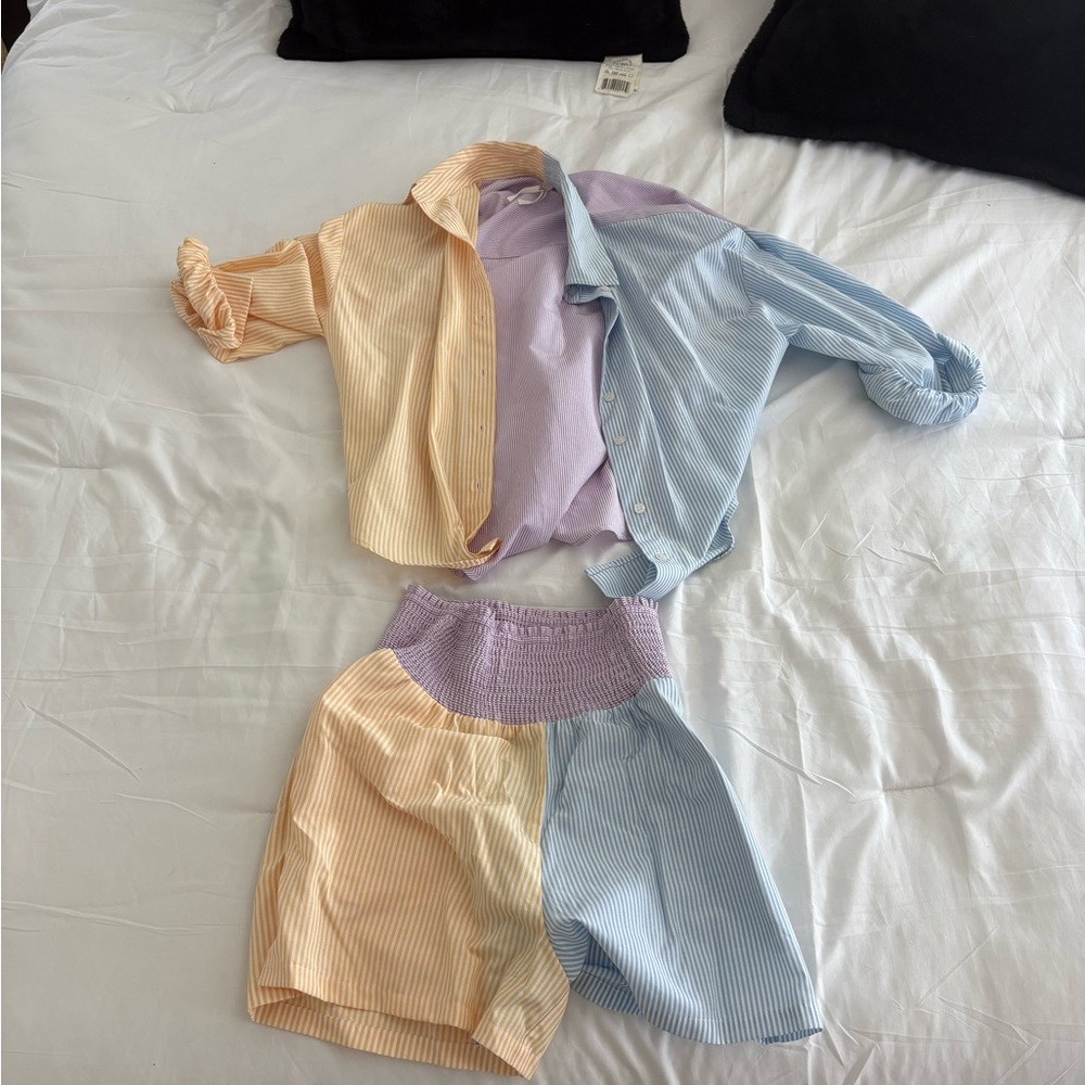 Anthropologie Striped Set